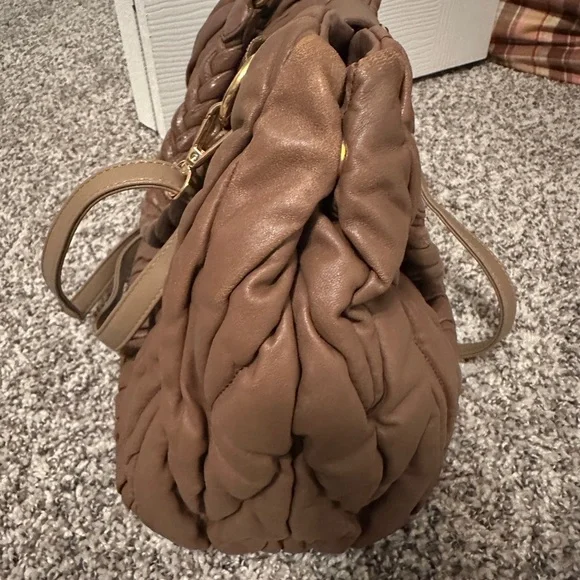 Miu Miu Brown/Mauve Quilted Leather Bag - Picture 4 of 14